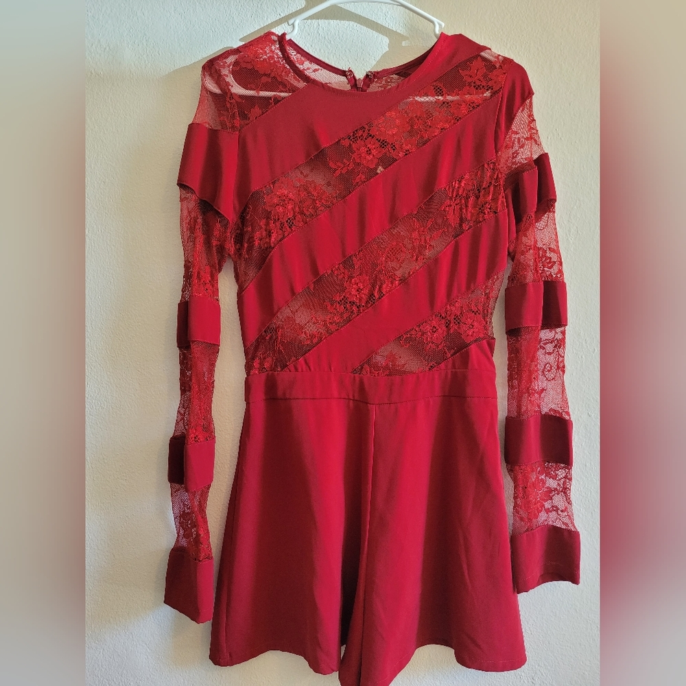 Red Short Romper